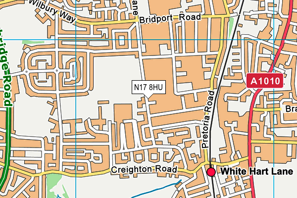 N17 8HU map - OS VectorMap District (Ordnance Survey)