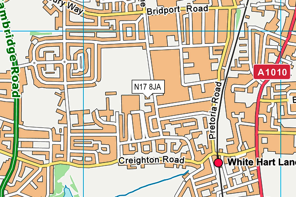 N17 8JA map - OS VectorMap District (Ordnance Survey)