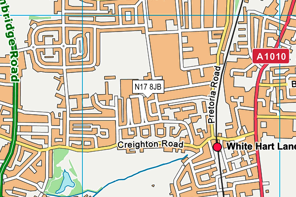 N17 8JB map - OS VectorMap District (Ordnance Survey)