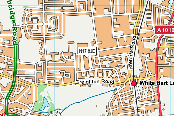 N17 8JE map - OS VectorMap District (Ordnance Survey)
