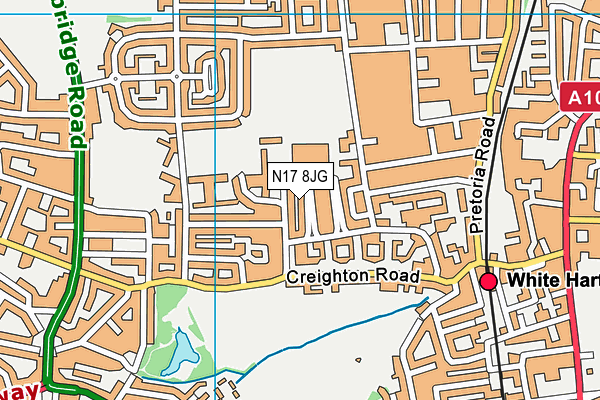 N17 8JG map - OS VectorMap District (Ordnance Survey)