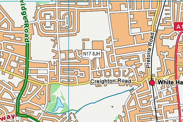 N17 8JH map - OS VectorMap District (Ordnance Survey)