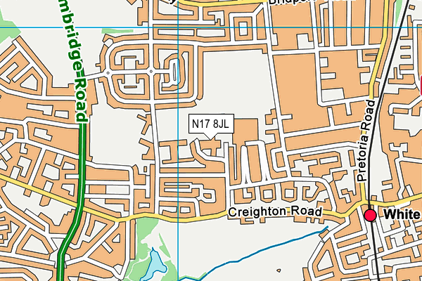 N17 8JL map - OS VectorMap District (Ordnance Survey)