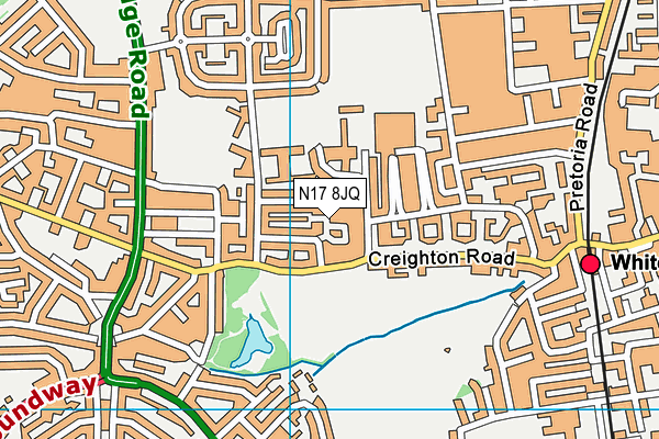 N17 8JQ map - OS VectorMap District (Ordnance Survey)