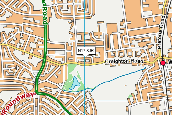 N17 8JR map - OS VectorMap District (Ordnance Survey)