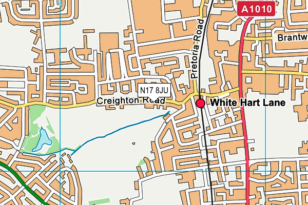 N17 8JU map - OS VectorMap District (Ordnance Survey)