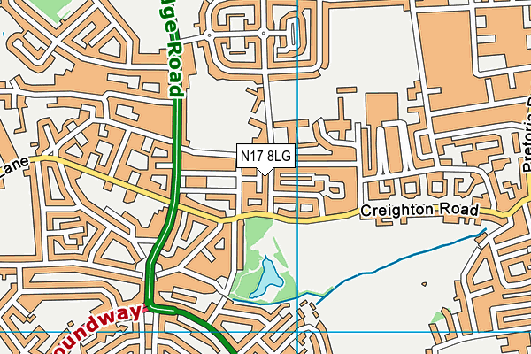 N17 8LG map - OS VectorMap District (Ordnance Survey)