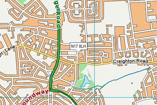 N17 8LH map - OS VectorMap District (Ordnance Survey)