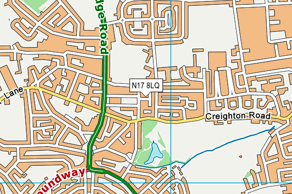 N17 8LQ map - OS VectorMap District (Ordnance Survey)