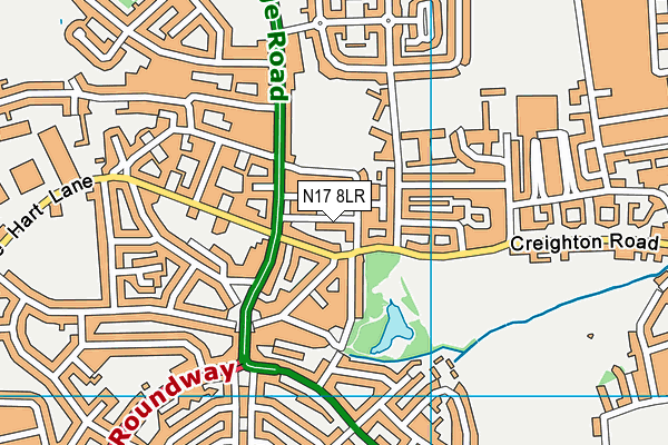 N17 8LR map - OS VectorMap District (Ordnance Survey)