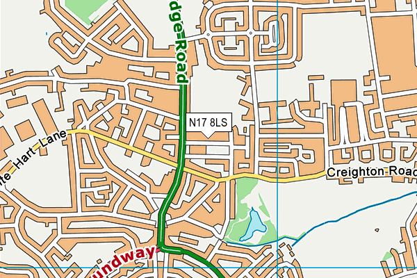 N17 8LS map - OS VectorMap District (Ordnance Survey)