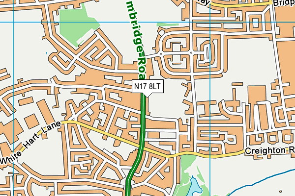 N17 8LT map - OS VectorMap District (Ordnance Survey)