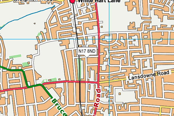 N17 8ND map - OS VectorMap District (Ordnance Survey)