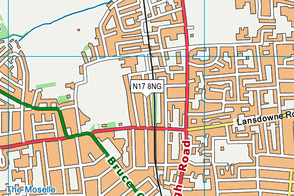 N17 8NG map - OS VectorMap District (Ordnance Survey)