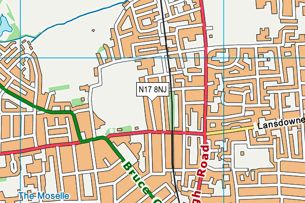 N17 8NJ map - OS VectorMap District (Ordnance Survey)