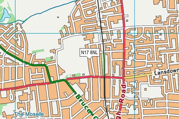 N17 8NL map - OS VectorMap District (Ordnance Survey)