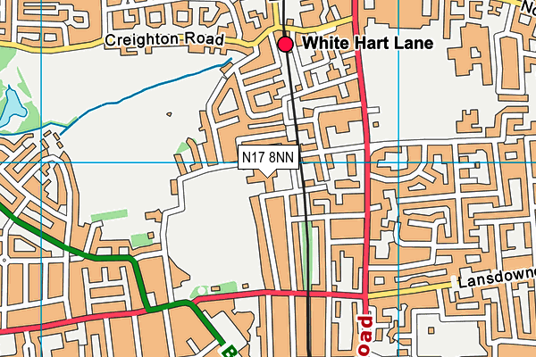 Lancasterian Primary School map (N17 8NN) - OS VectorMap District (Ordnance Survey)