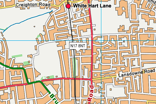 N17 8NT map - OS VectorMap District (Ordnance Survey)