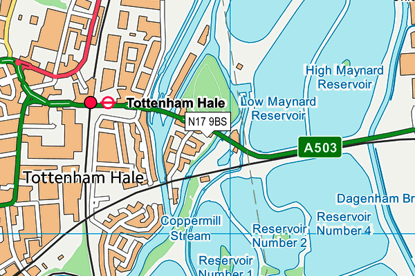 N17 9BS map - OS VectorMap District (Ordnance Survey)