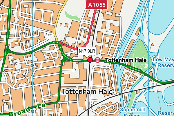 N17 9LR map - OS VectorMap District (Ordnance Survey)