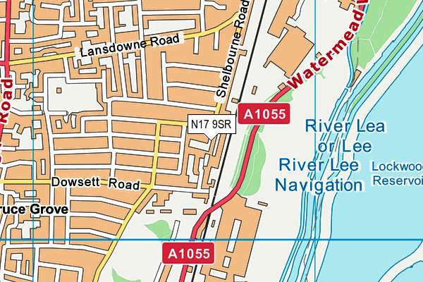 N17 9SR map - OS VectorMap District (Ordnance Survey)