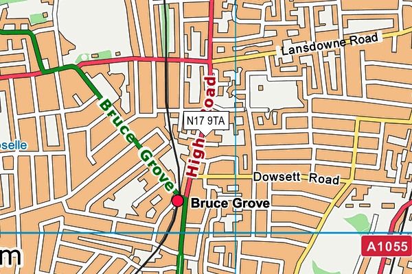 The Gym Group (London Tottenham High Road) map (N17 9TA) - OS VectorMap District (Ordnance Survey)