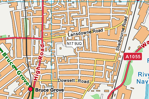 N17 9UQ map - OS VectorMap District (Ordnance Survey)