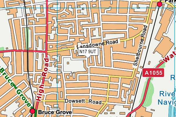 N17 9UT map - OS VectorMap District (Ordnance Survey)