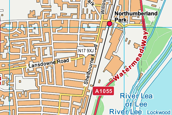 N17 9XJ map - OS VectorMap District (Ordnance Survey)