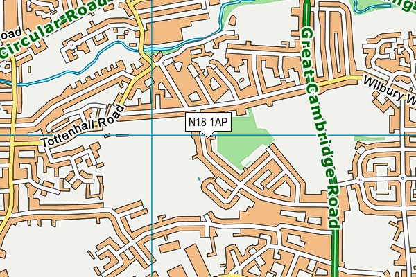 N18 1AP map - OS VectorMap District (Ordnance Survey)
