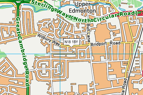 N18 1BY map - OS VectorMap District (Ordnance Survey)