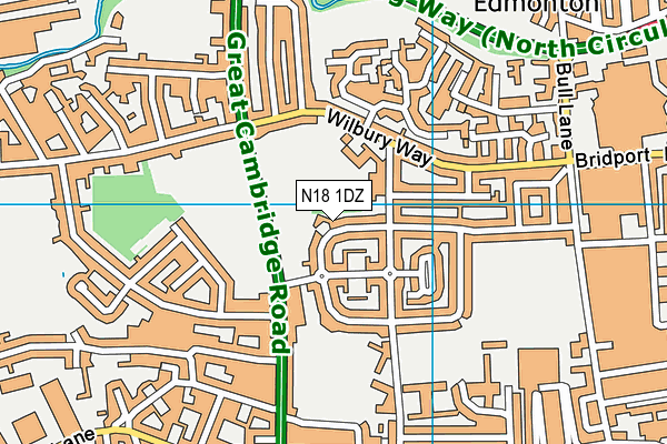 N18 1DZ map - OS VectorMap District (Ordnance Survey)