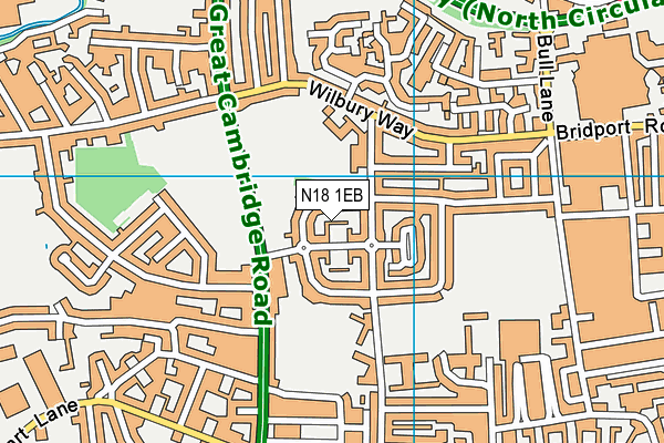 N18 1EB map - OS VectorMap District (Ordnance Survey)