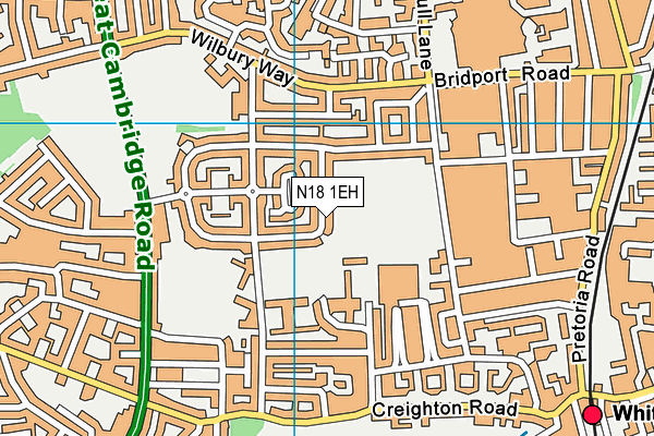 N18 1EH map - OS VectorMap District (Ordnance Survey)