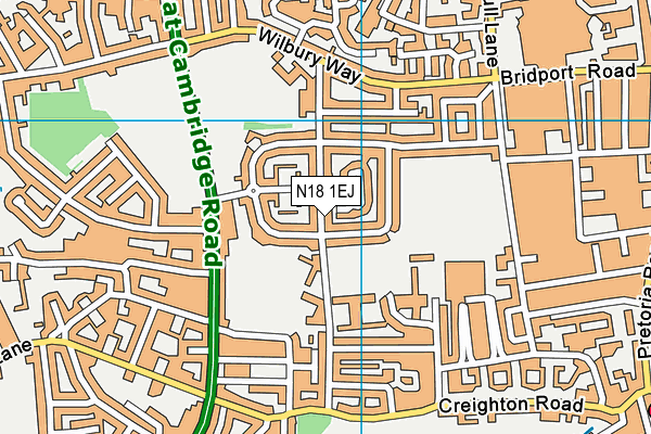 N18 1EJ map - OS VectorMap District (Ordnance Survey)