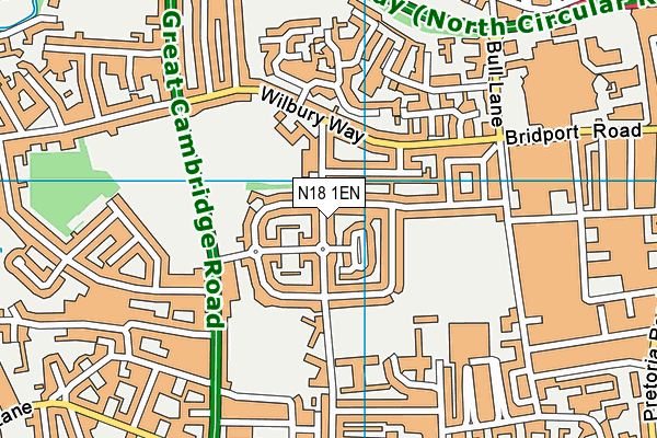 N18 1EN map - OS VectorMap District (Ordnance Survey)