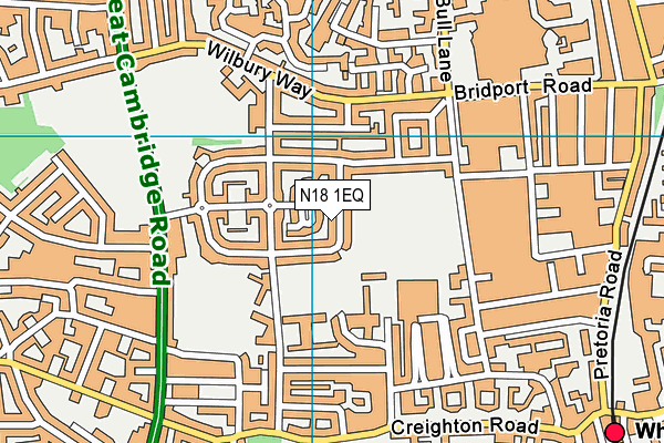 N18 1EQ map - OS VectorMap District (Ordnance Survey)