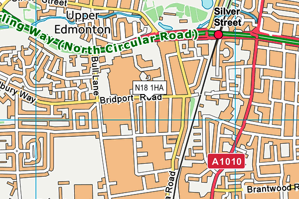 N18 1HA map - OS VectorMap District (Ordnance Survey)
