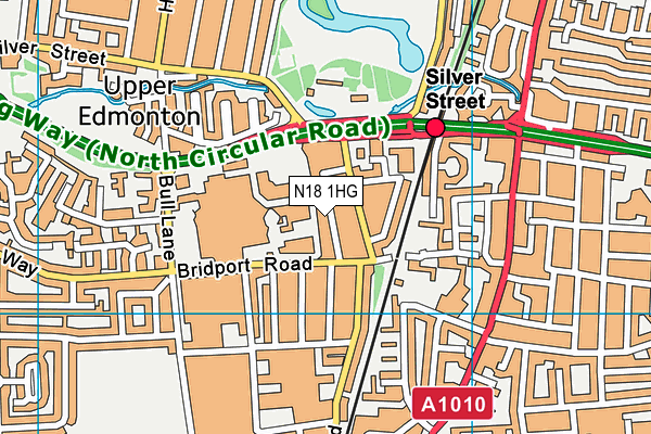N18 1HG map - OS VectorMap District (Ordnance Survey)