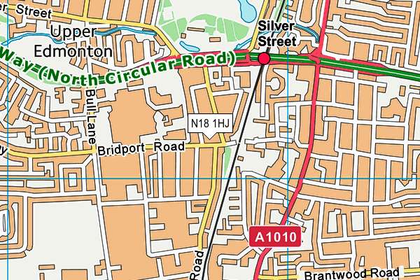 N18 1HJ map - OS VectorMap District (Ordnance Survey)