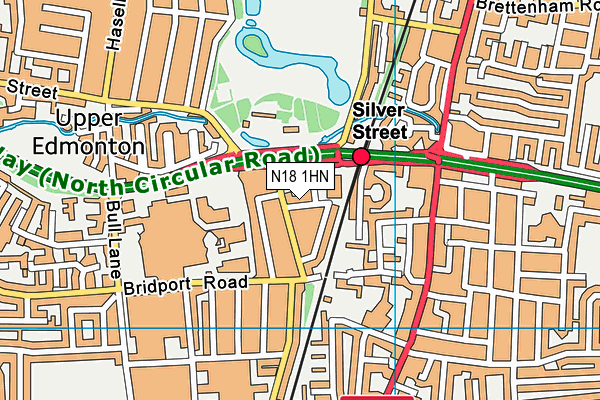 N18 1HN map - OS VectorMap District (Ordnance Survey)