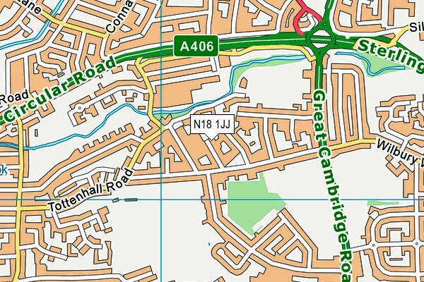 N18 1JJ map - OS VectorMap District (Ordnance Survey)