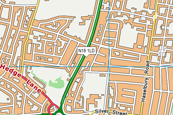 N18 1LD map - OS VectorMap District (Ordnance Survey)