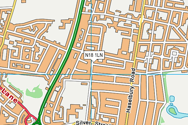 N18 1LN map - OS VectorMap District (Ordnance Survey)