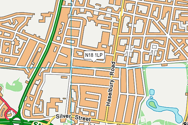 N18 1LP map - OS VectorMap District (Ordnance Survey)