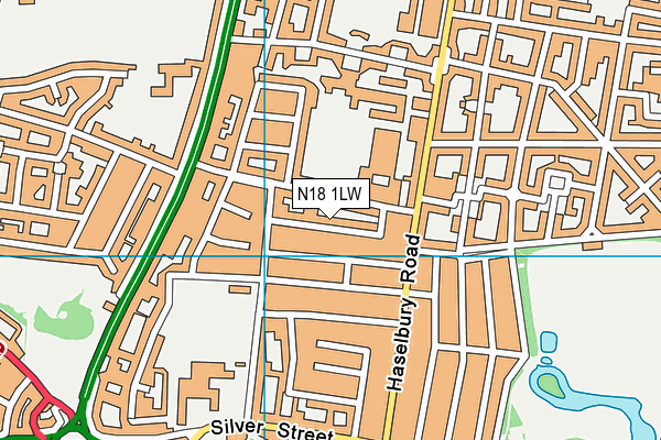 N18 1LW map - OS VectorMap District (Ordnance Survey)