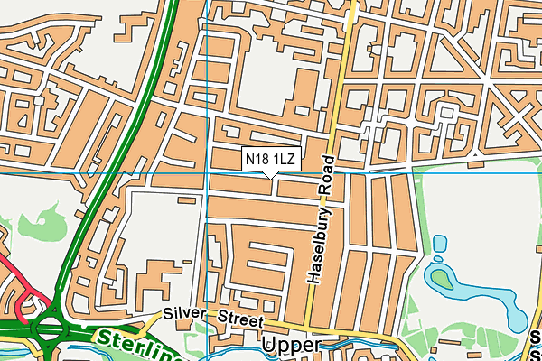 N18 1LZ map - OS VectorMap District (Ordnance Survey)