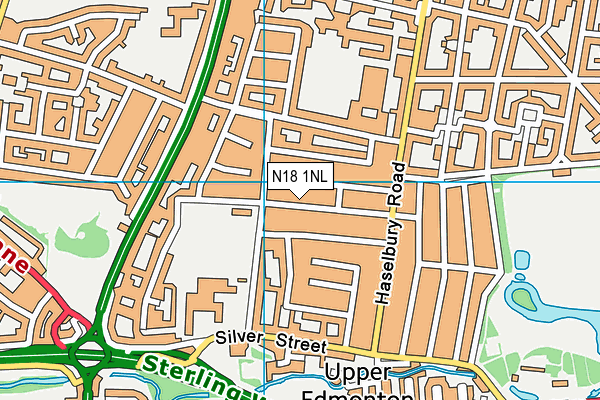 N18 1NL map - OS VectorMap District (Ordnance Survey)