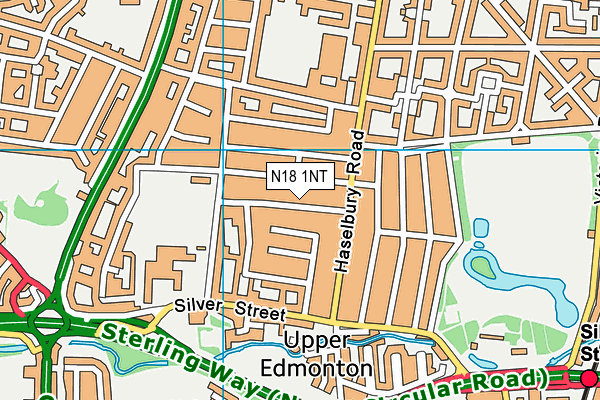N18 1NT map - OS VectorMap District (Ordnance Survey)