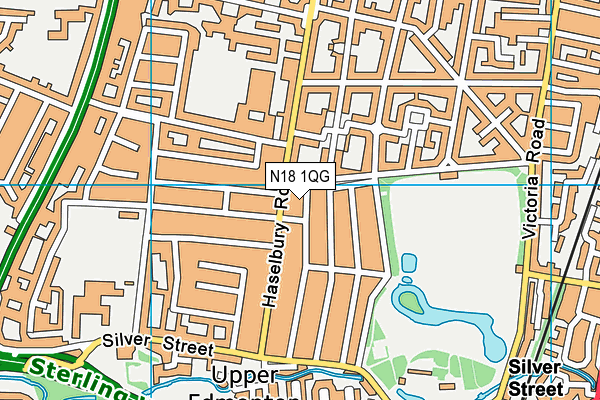N18 1QG map - OS VectorMap District (Ordnance Survey)